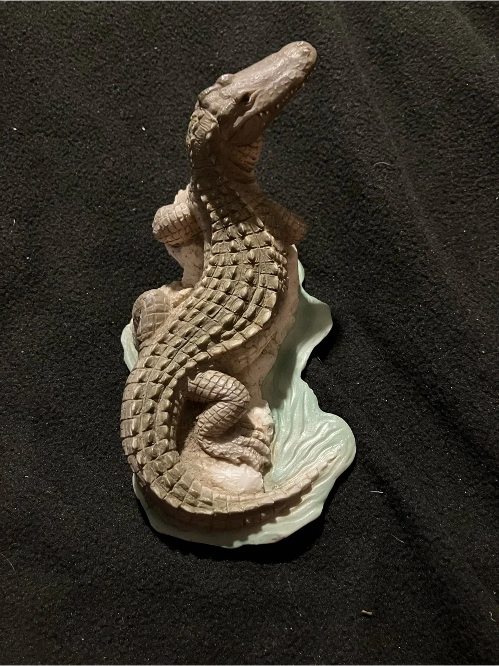 Vintage 1988 Castagna Italy Alligator Crocodile Alabaster Resin Figurine